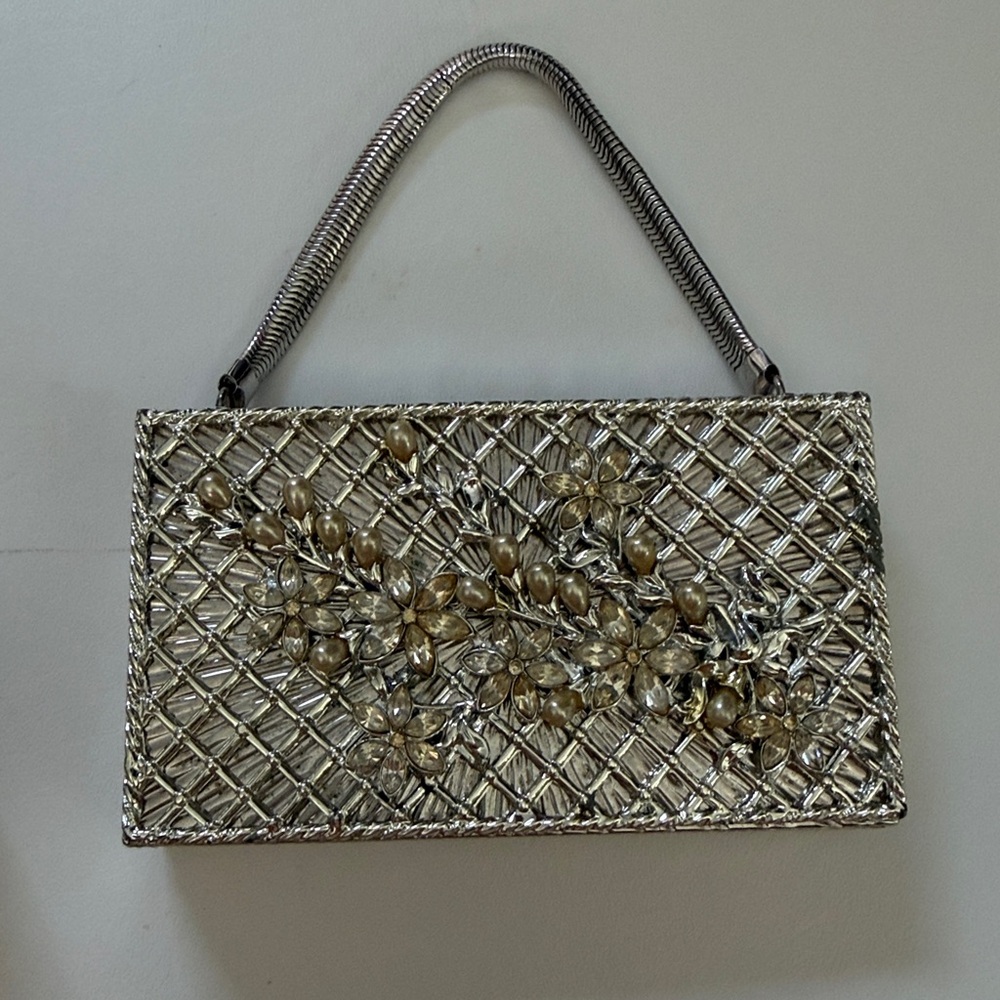 Vintage Double Sided Evan’s Metal Cosmetic Compact Clutch - excellent condition - Picture 2 of 8
